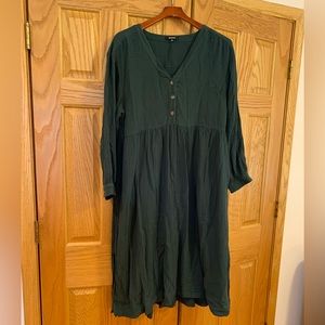 Long-sleeved Gauze Midi Dress from Madewell